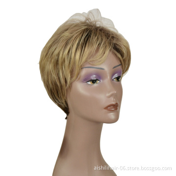 AiShiLi Wholesale  Short Bob Style Synthetic Hair  Heat Resistant Fiber Wigs With Straight Ombre Hair For Women
